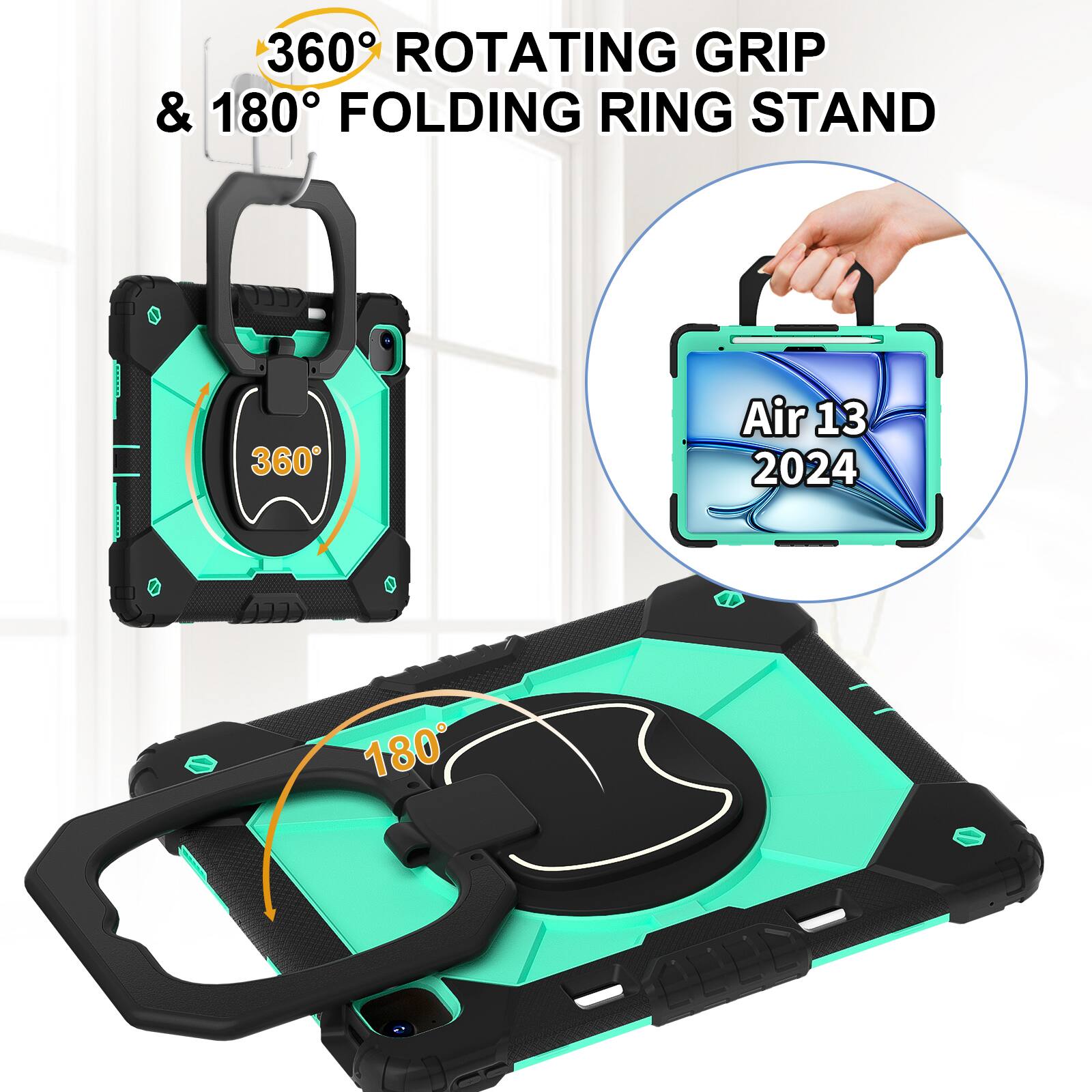 360° Rotating Grip & 180° Folding Ring Stand

Air 13 2024