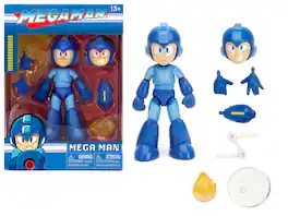 Mega Man 4.5" Moveable Figure with Accessories and Alternate Head and Hands "Mega Man" (1987) Video Game model by Jada - Blue