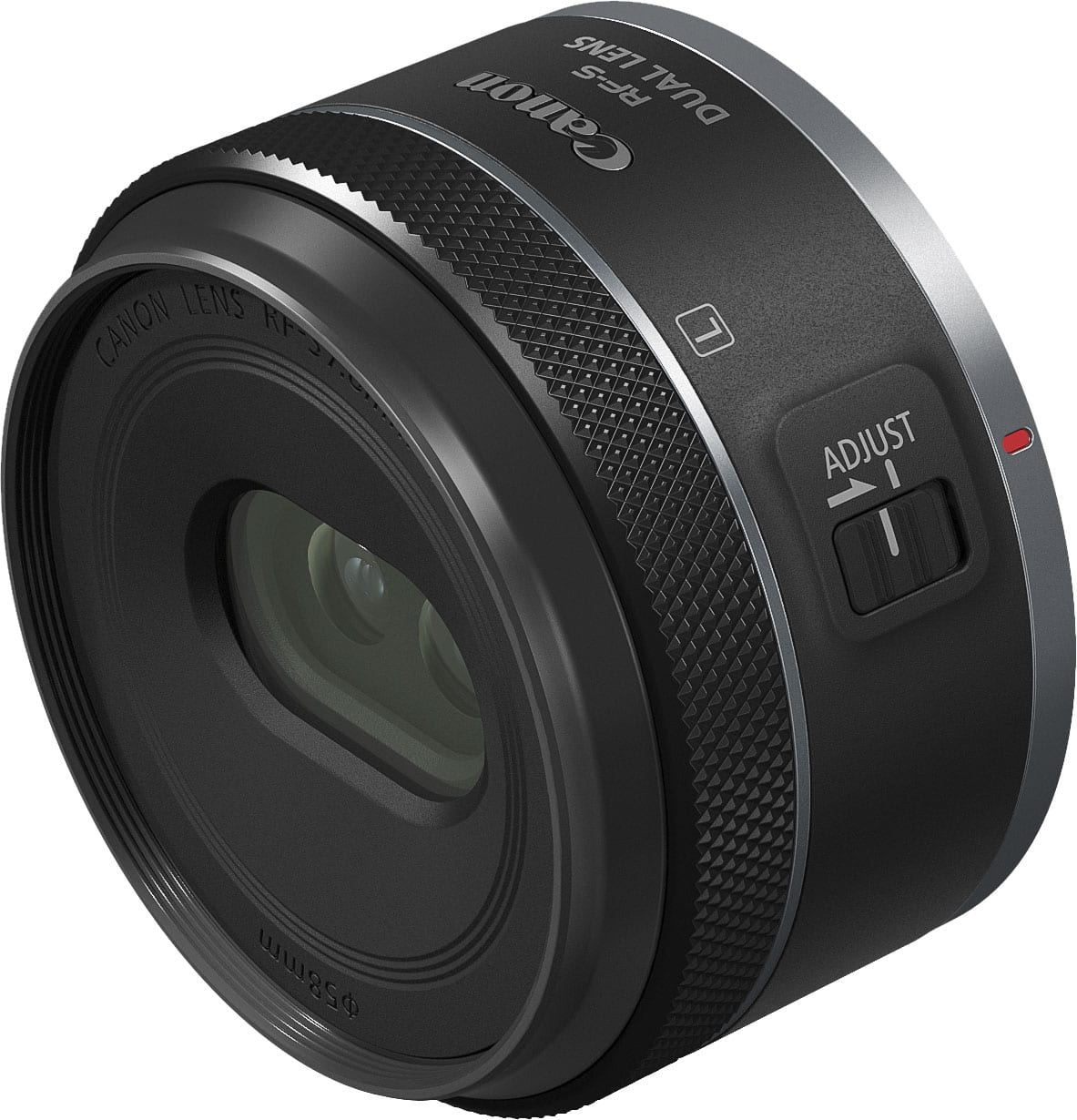 Canon - RF-S7.8mm F4 STM Dual Lens for EOS R-Series Cameras - Black - Front_Zoom
