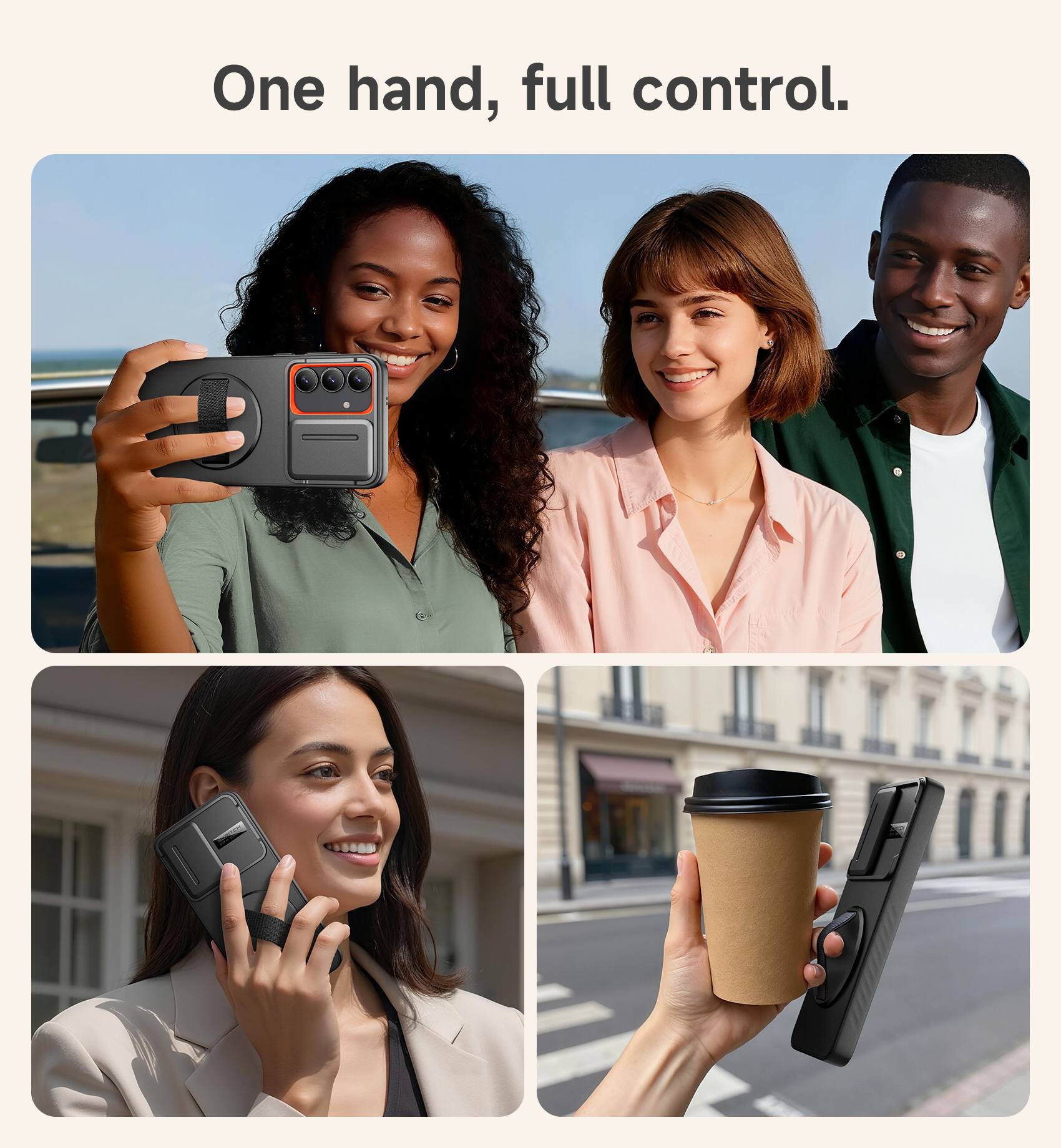 One hand, full control.
