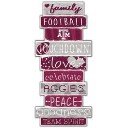 Fan Creations - Texas A&M Aggies 5'' x 24'' Celebrations Stack Sign - Multicolor