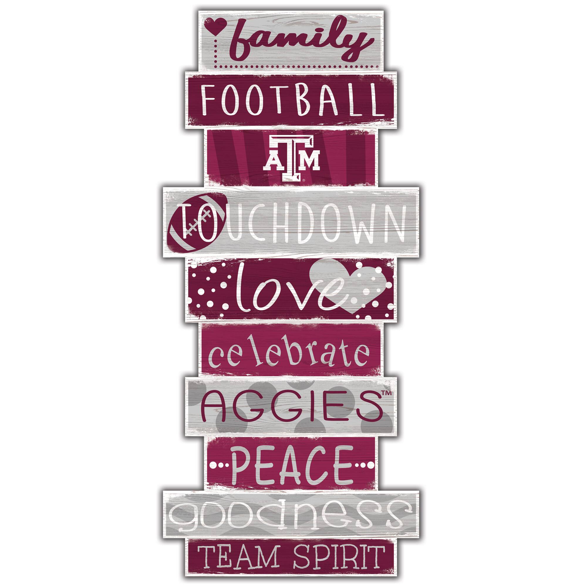 Texas A&M Aggies 5'' x 24'' Celebrations Stack Sign