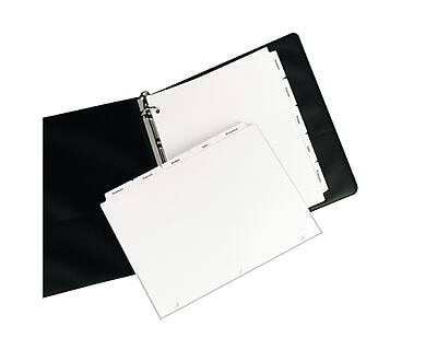 Alt View 1. Avery - Copier Tab Dividers, Double Reverse Collated, 5-Tab, 30 Sets/Box - White.