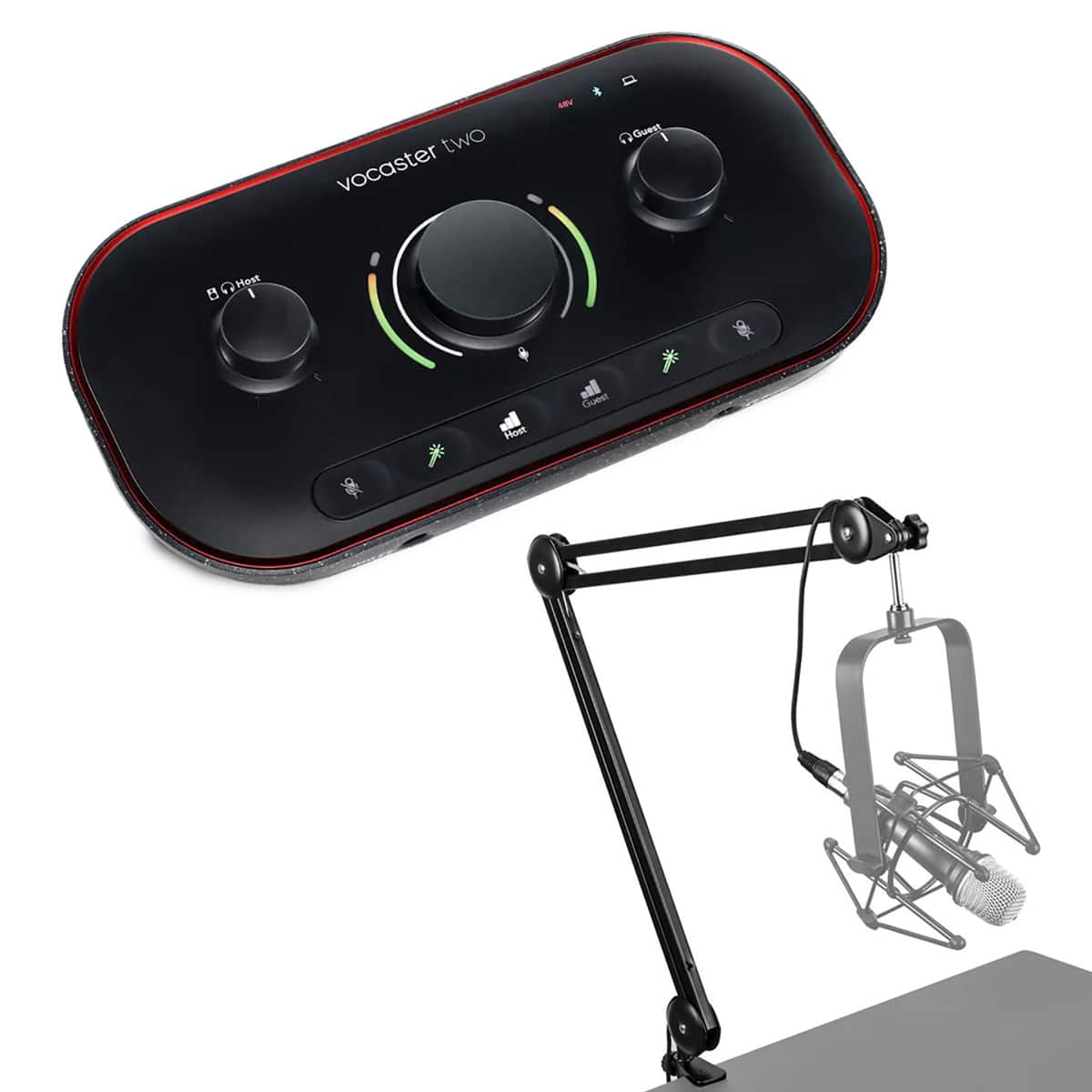 Focusrite - Vocaster Two Podcast Interface for Solo Content Creators, Bundle with H&A Broadcast Arm price history on PriceWatchPro