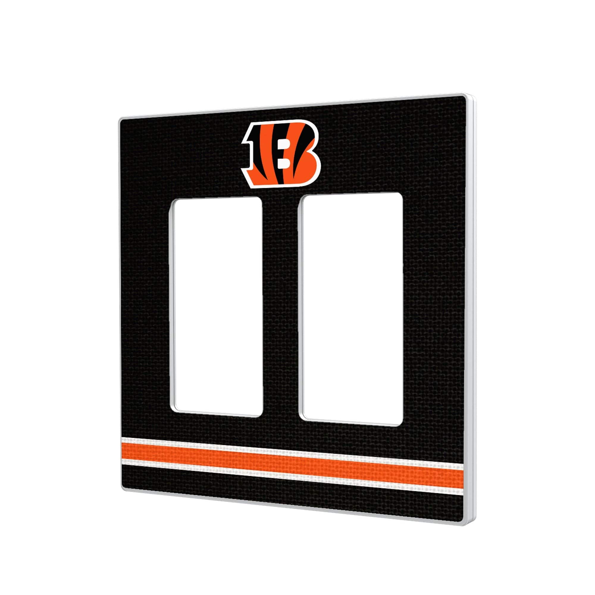 Keyscaper - Cincinnati Bengals Stripe Double Rocker Light Switch Plate - Multicolor price history on PriceWatchPro
