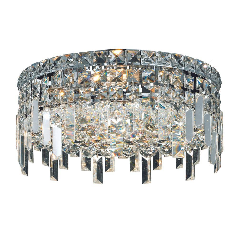 Elegant Lighting - Maxime 4 light Flush Mount Clear Royal Cut Crystal - Chrome price history on PriceWatchPro