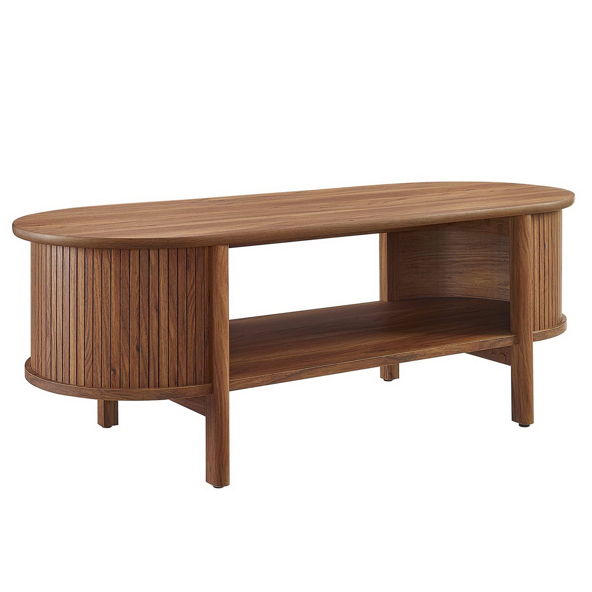 Angle. Modway - Cadence Coffee Table by Modway - Walnut.