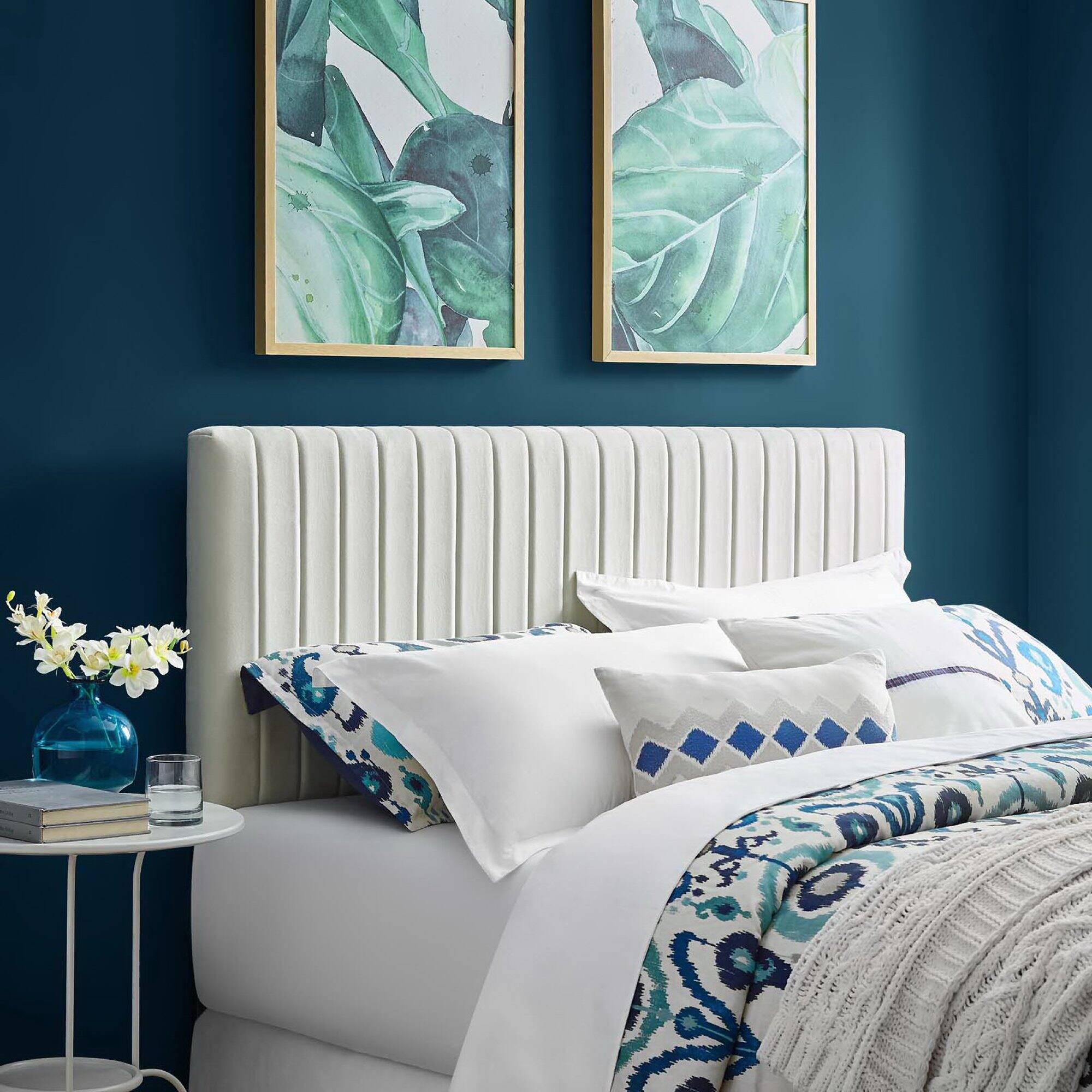 Alt View 2. Modway - Keira Performance Velvet Full / Queen Headboard by Modway - White.