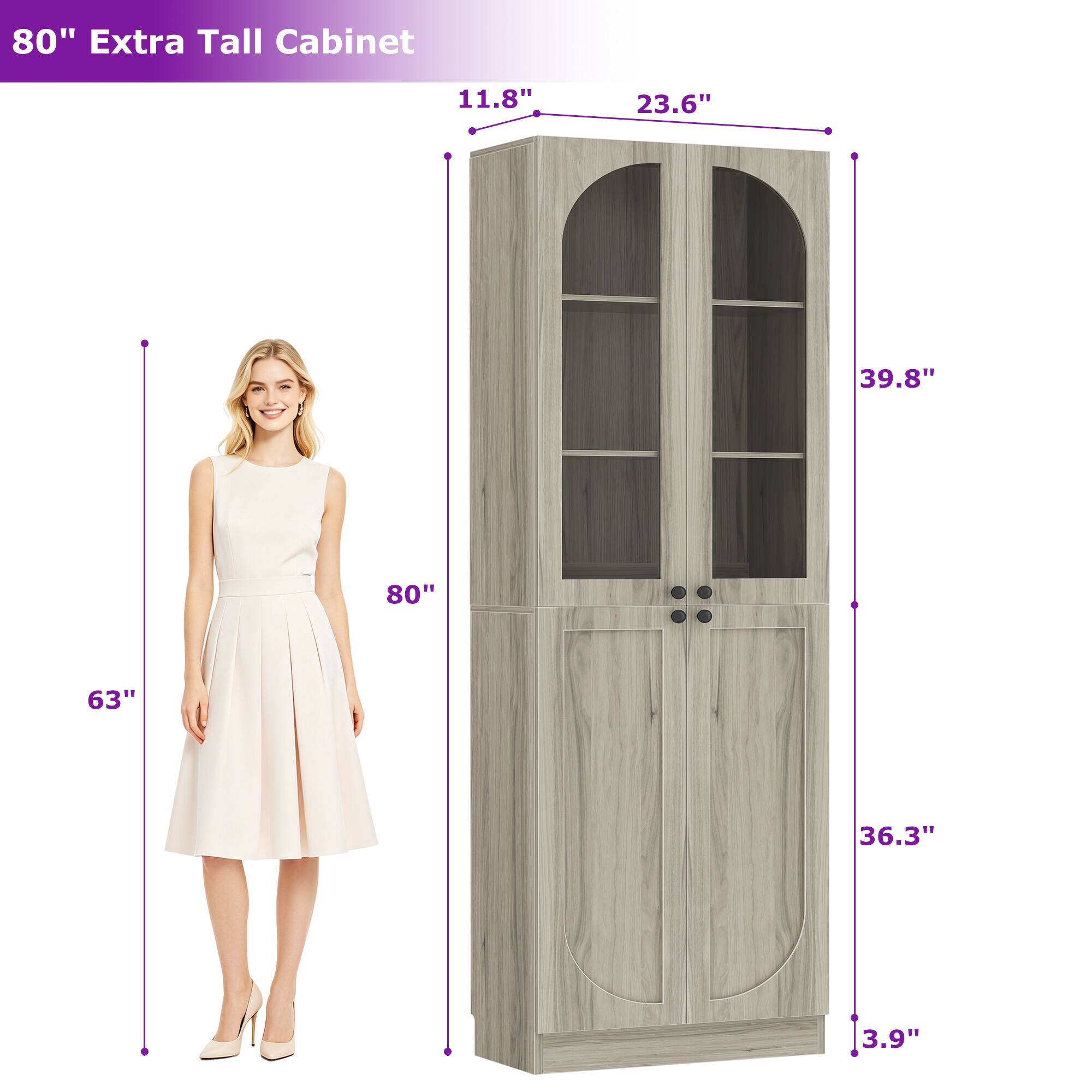 80" Extra Tall Cabinet

11.8"  
23.6"  
39.8"  
80"  
63"  
36.3"  
3.9"