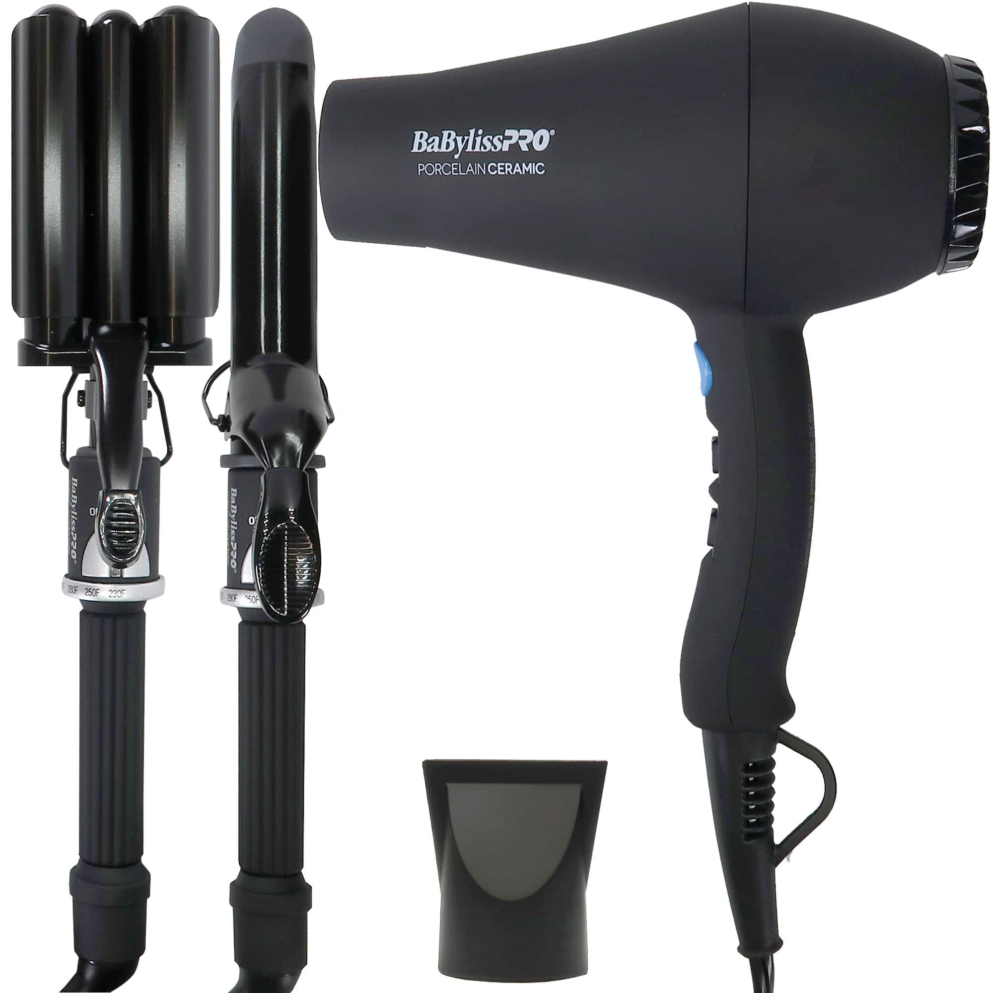 Babyliss Pro Porcelain Ceramic Gift Box (Dryer, Waver, Curling