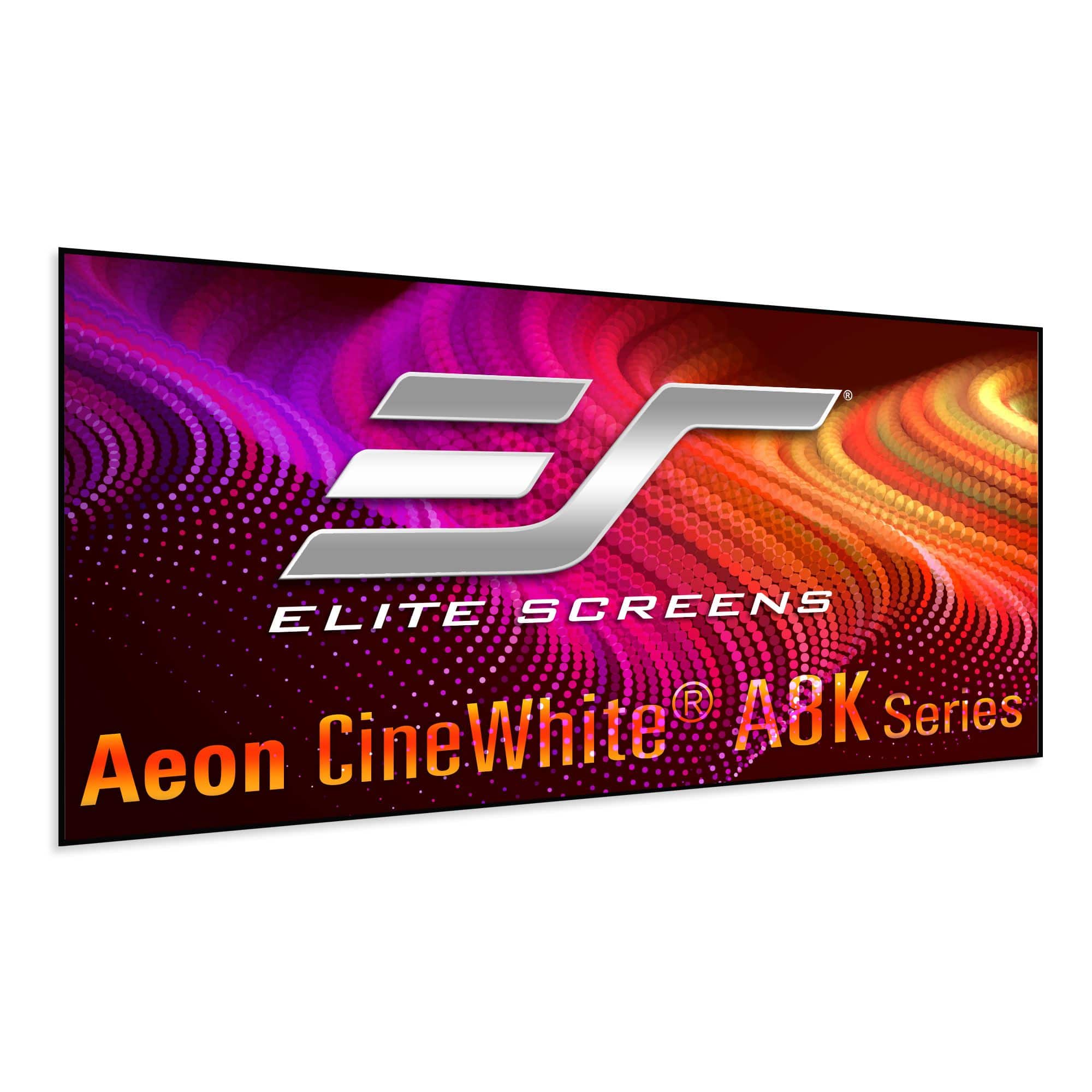 Elite Screens - Aeon CineWhite®A8K, EDGE FREE Fixed Frame Acoustically Transparent CinemaScope Screen,138"Diag, 2.35:1,AR138CA8K-WIDE - White
