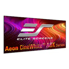 Elite Screens - Aeon CineWhite®A8K, EDGE FREE Fixed Frame Acoustically Transparent CinemaScope Screen,138"Diag, 2.35:1,AR138CA8K-WIDE - White