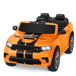 Wisairt - Dodge 24V Ride On Truck for Kids, Licensed 2 Seater Electric Car with 2.4G Parent Remote & 200Wx2 Motor - Orange