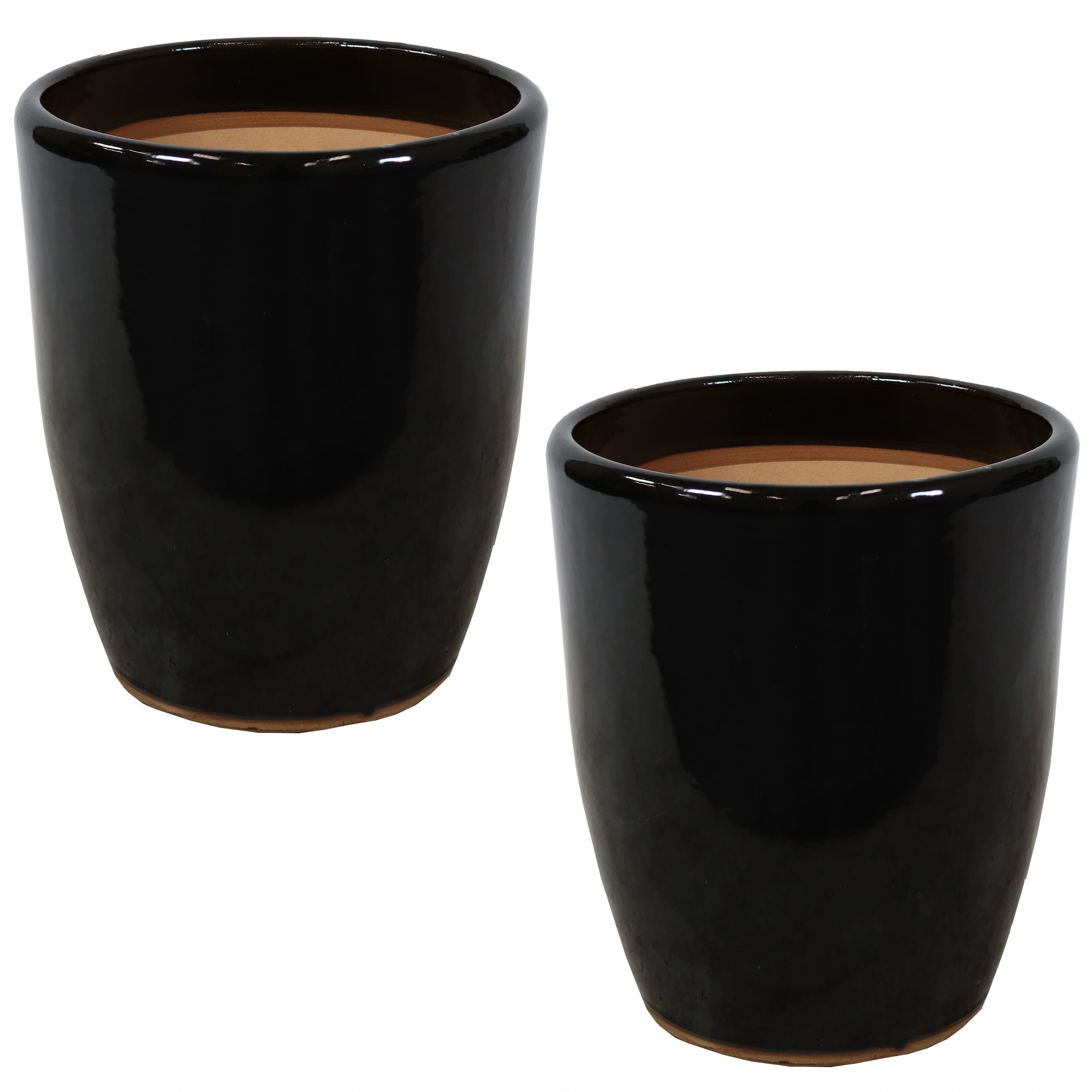 "Sunnydaze - Captivating Vista Ceramic Planter - 11.5"" - Set of 2 - Obsidian" price history on PriceWatchPro