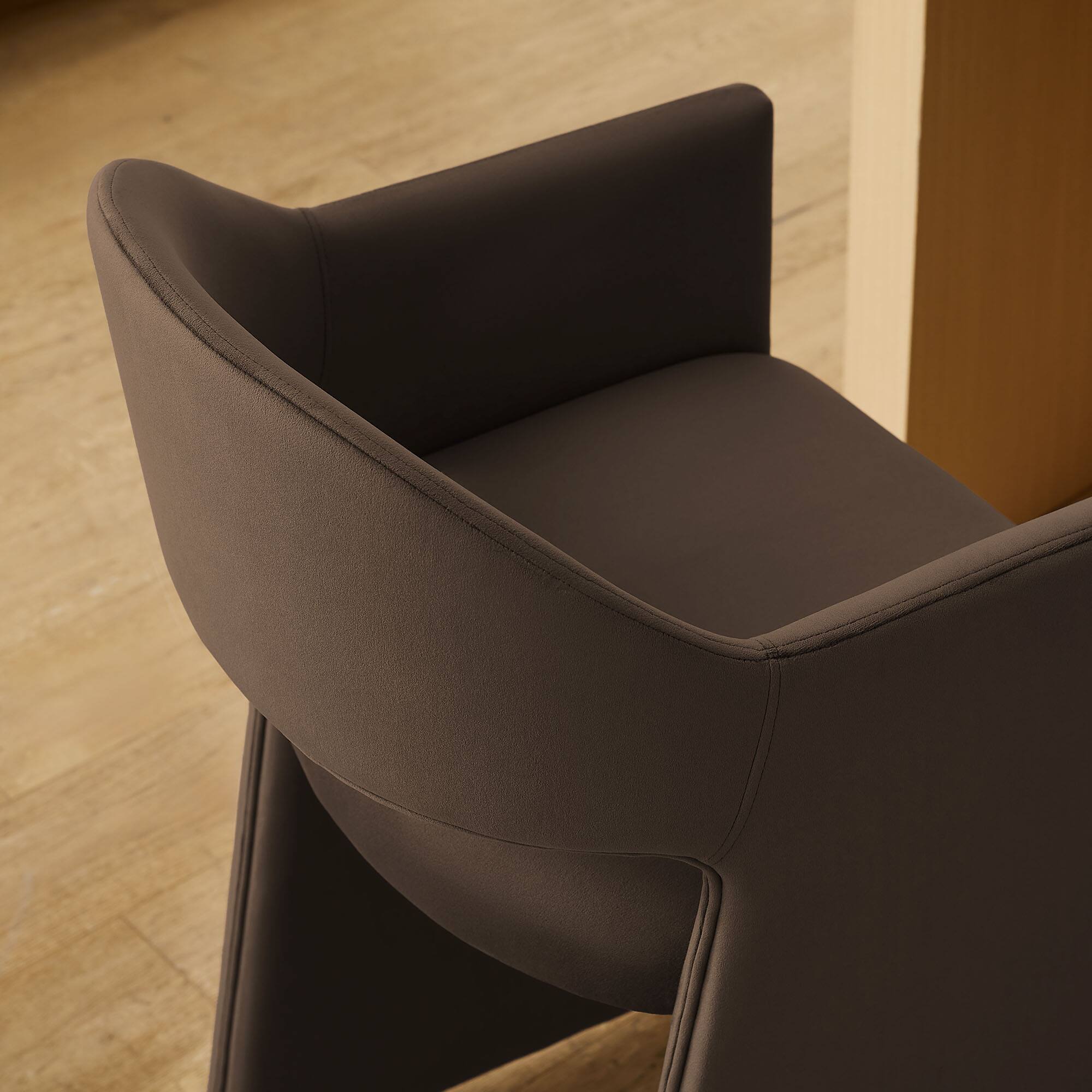 Alt View 1. Modway - Talia 37 Inch Performance Velvet Counter Stool by Modway - Chocolate Brown.