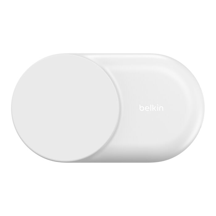 Alt View 8. Belkin - 3-in-1 Foldable Magnetic Charging Stand, 25W Qi2, MagSafe compatible, charge iPhone, compact travel-friendly design - White.