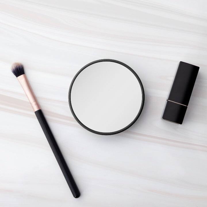 Back. Zadro - Compact Mirror with 10X Magnification & Suction Cups - Black.