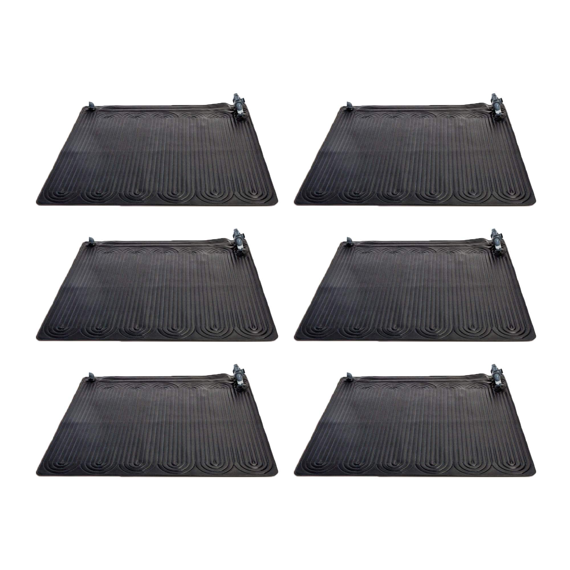 Intex - 28685E Above Ground Swimming Pool Water Heater Solar Mat, (6 Pack) - Black