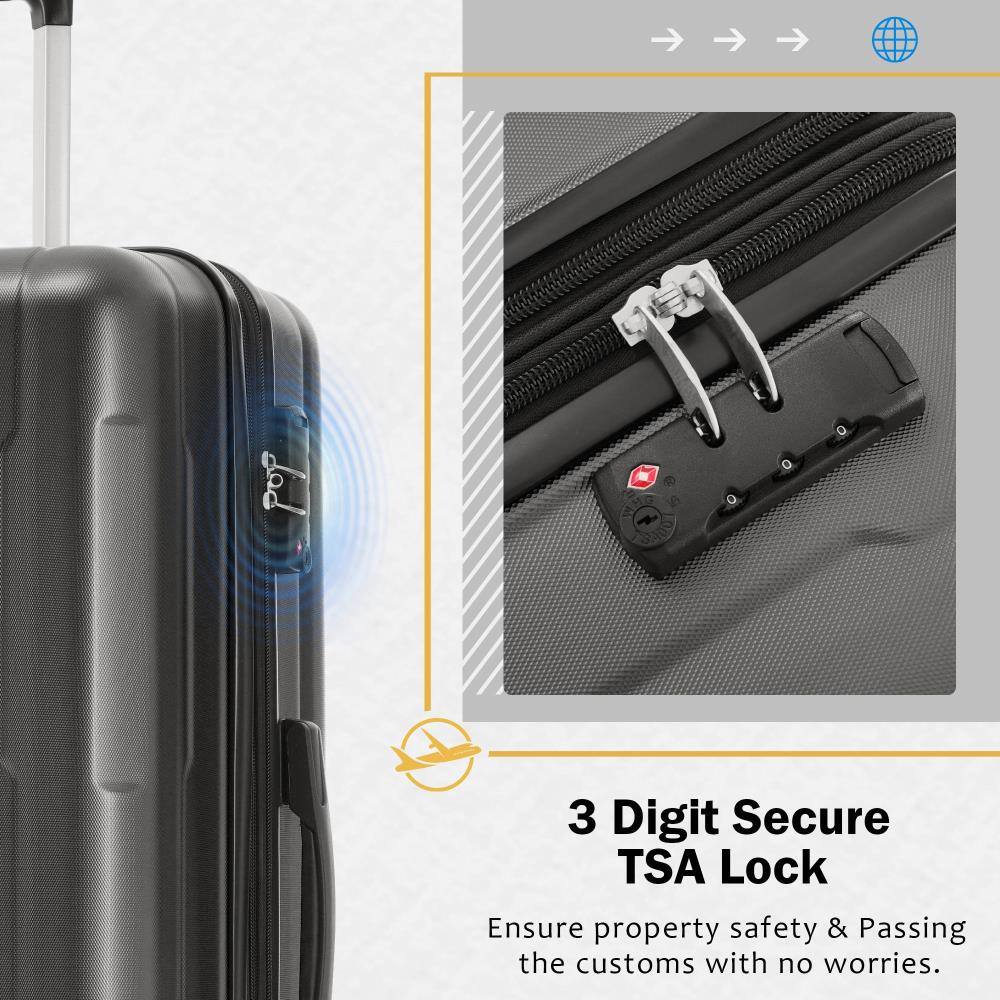 3 Digit Secure TSA Lock  
Ensure property safety & Passing the customs with no worries.