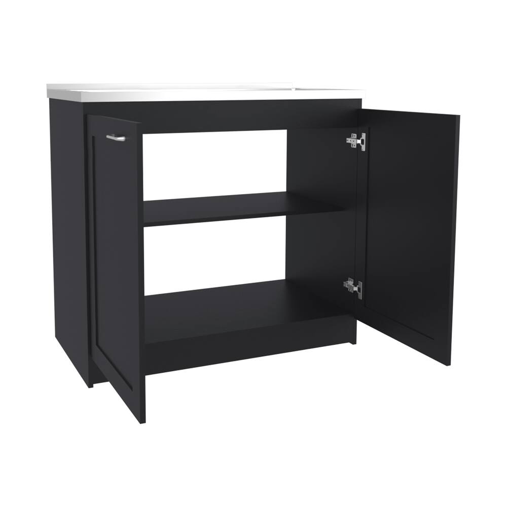 Alt View 1. TinyHomie - Montello Black Kitchen Utility Sink - Black.