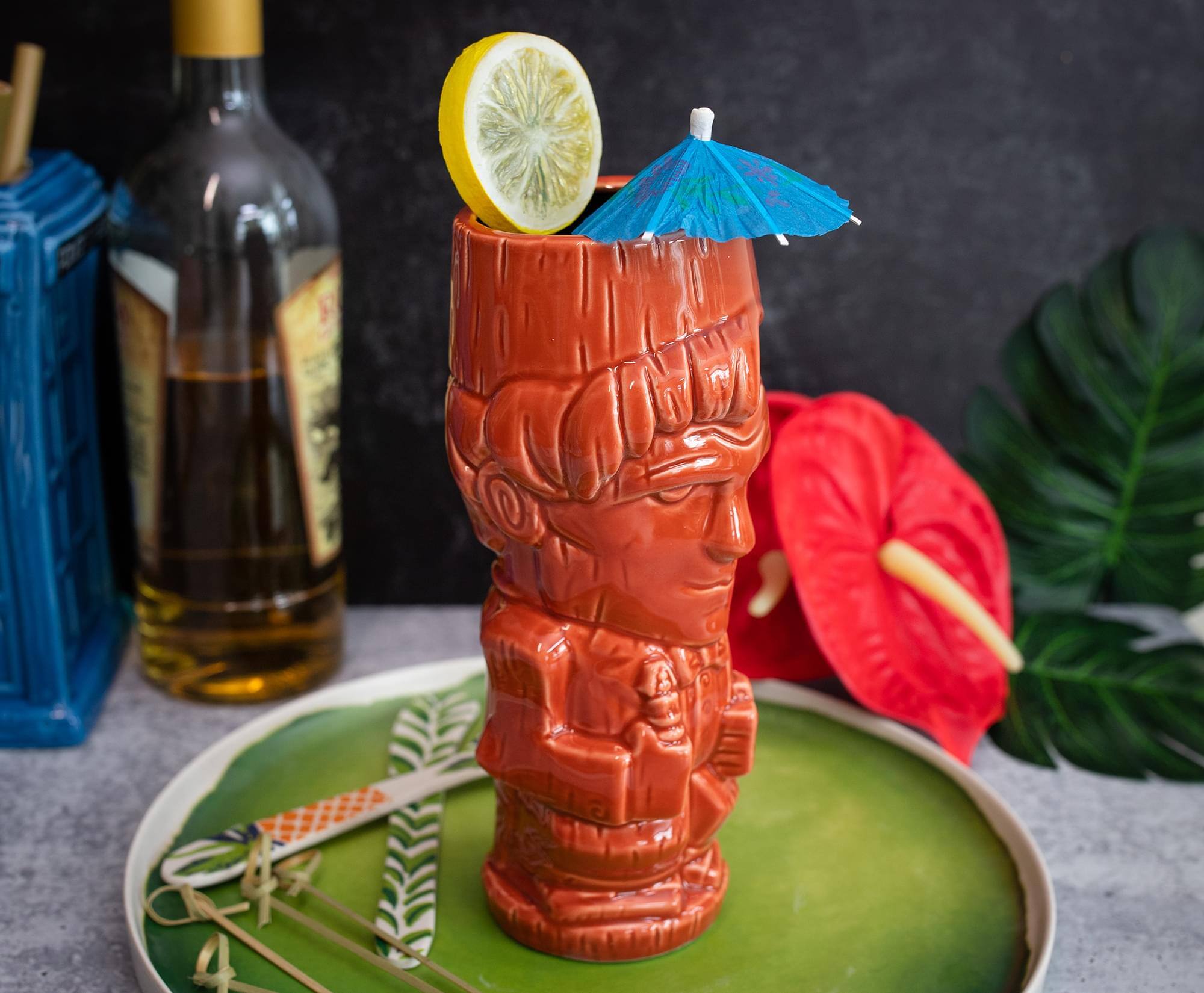 Alt View 3. ThinkGeek - Geeki Tikis Doctor Who Eleventh Doctor Ceramic Mug | Holds 20 Ounces - Brown.