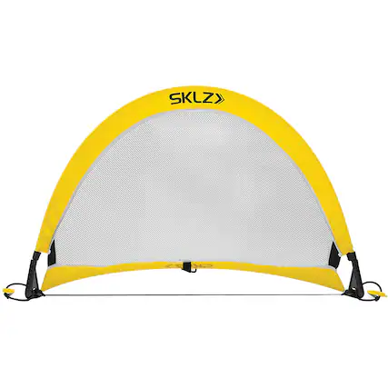 Front. SKLZ - SKLZ Playmaker Soccer Goal Set - Yellow - Yellow.