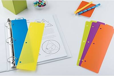 Alt View 2. Avery - Snap-In Plastic Bookmark Dividers with White Labels, Set of 5 - Assorted Colors.