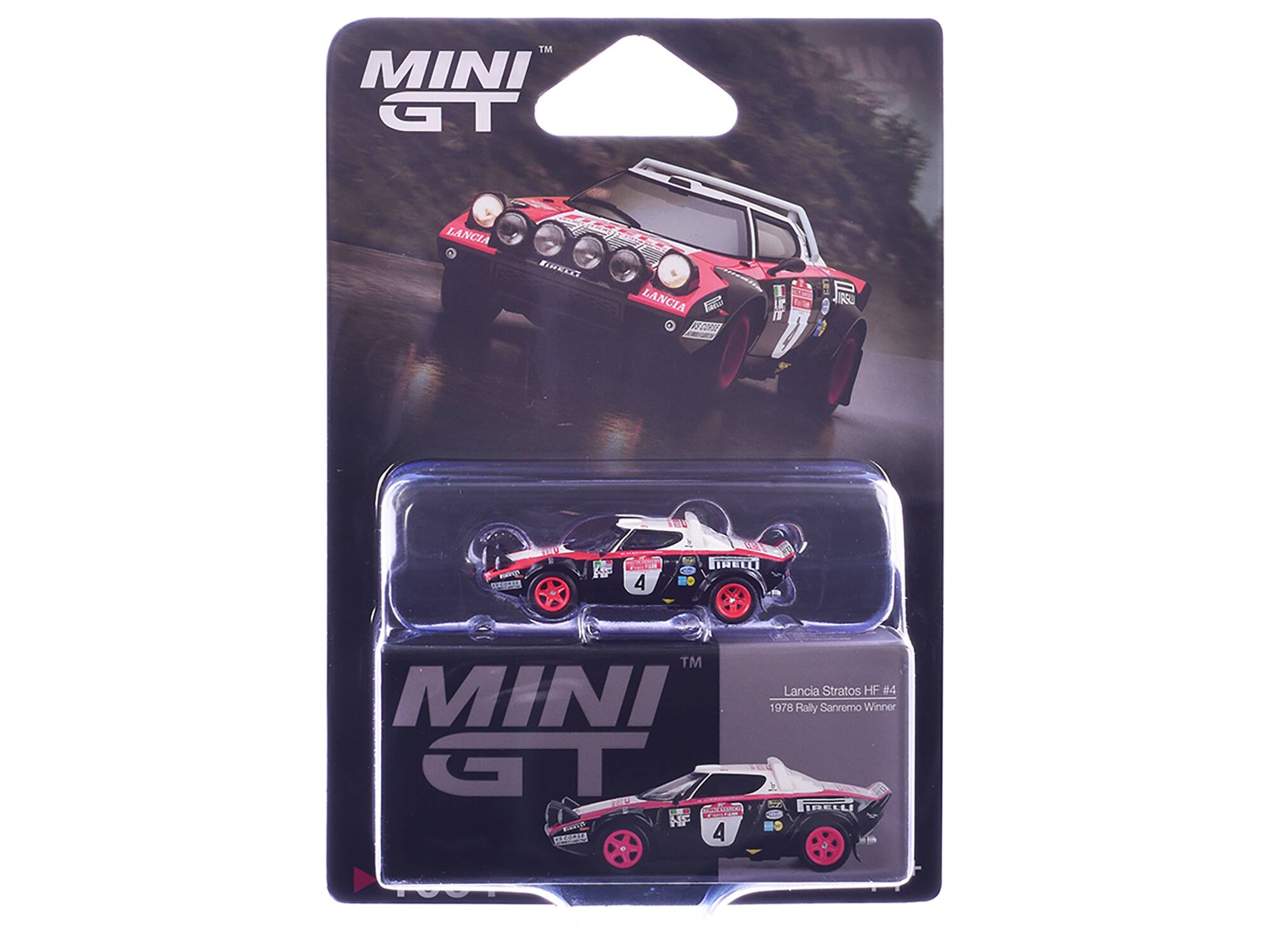TM MINI GT F LANCIA TnS dapaa LANCIA P EC23 a RA SnE P 4 NUE TM MINI GT DU AP 1S CXESELA 4 Lancia Stratos HF #4 1978 Rally Sanremo Winner