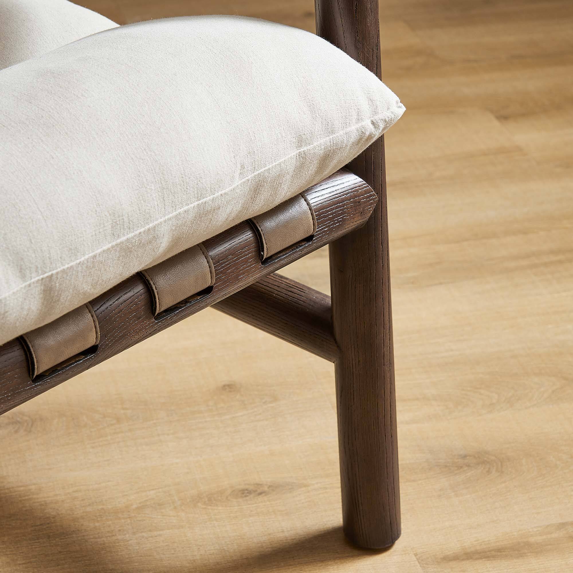 Alt View 1. Modway - Paxton Wood Sling Chair by Modway - Dune Fabric Walnut.