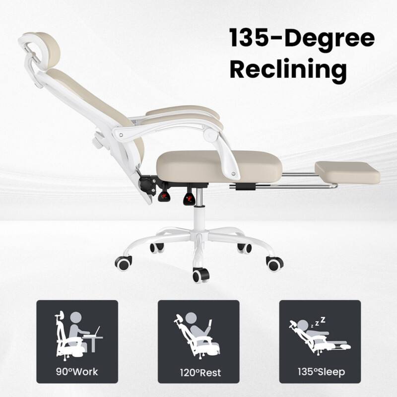 135-Degree Reclining

90° Work

120° Rest

135° Sleep
