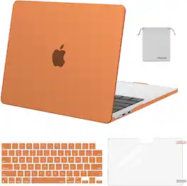 mosiso - Case for 2026-2022 MacBook Air 13 inch Case M5 A3449 M4 A3240 M3 A3113 M2 A2681, Shell&Keyboard Cover&Screen Film&Pouch - Cosmic Orange