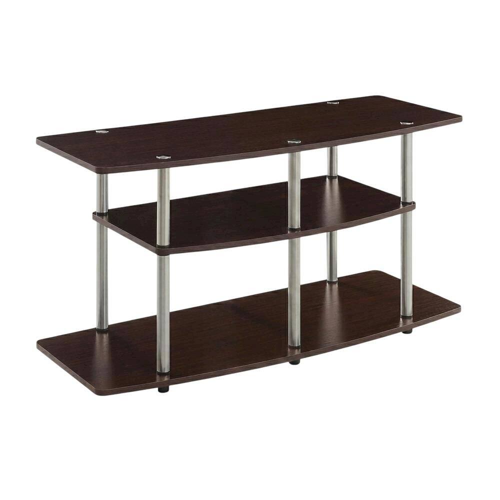Alt View 3. FurniFact - TV stand in sleek design with ample storage and modern look - Black.