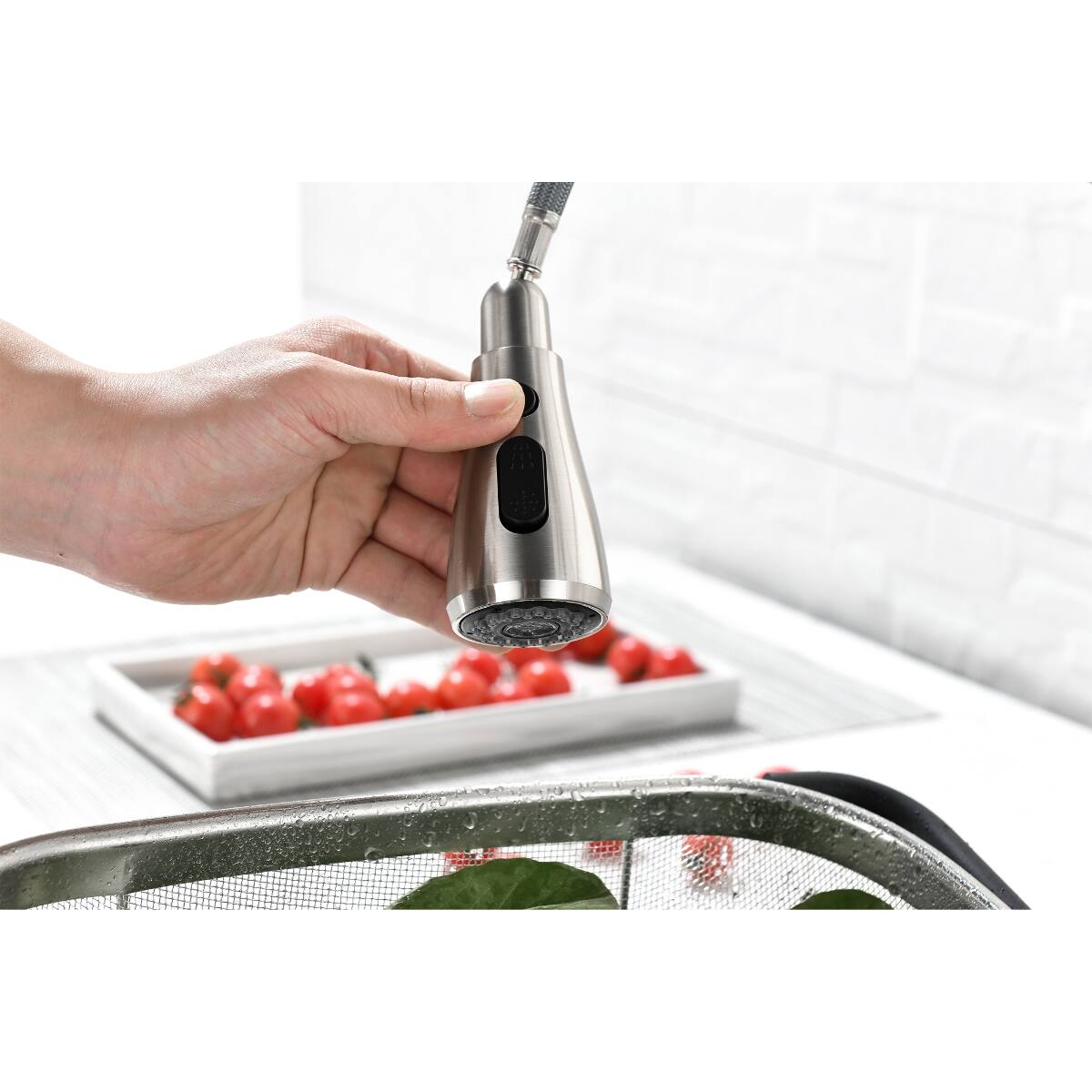 Alt View 6. Ropilly - Ropilly Single Handle Kitchen Sink Faucet with Pull Out Sprayer, Brushed Nickel Stainless Steel - Brushed Nickel.