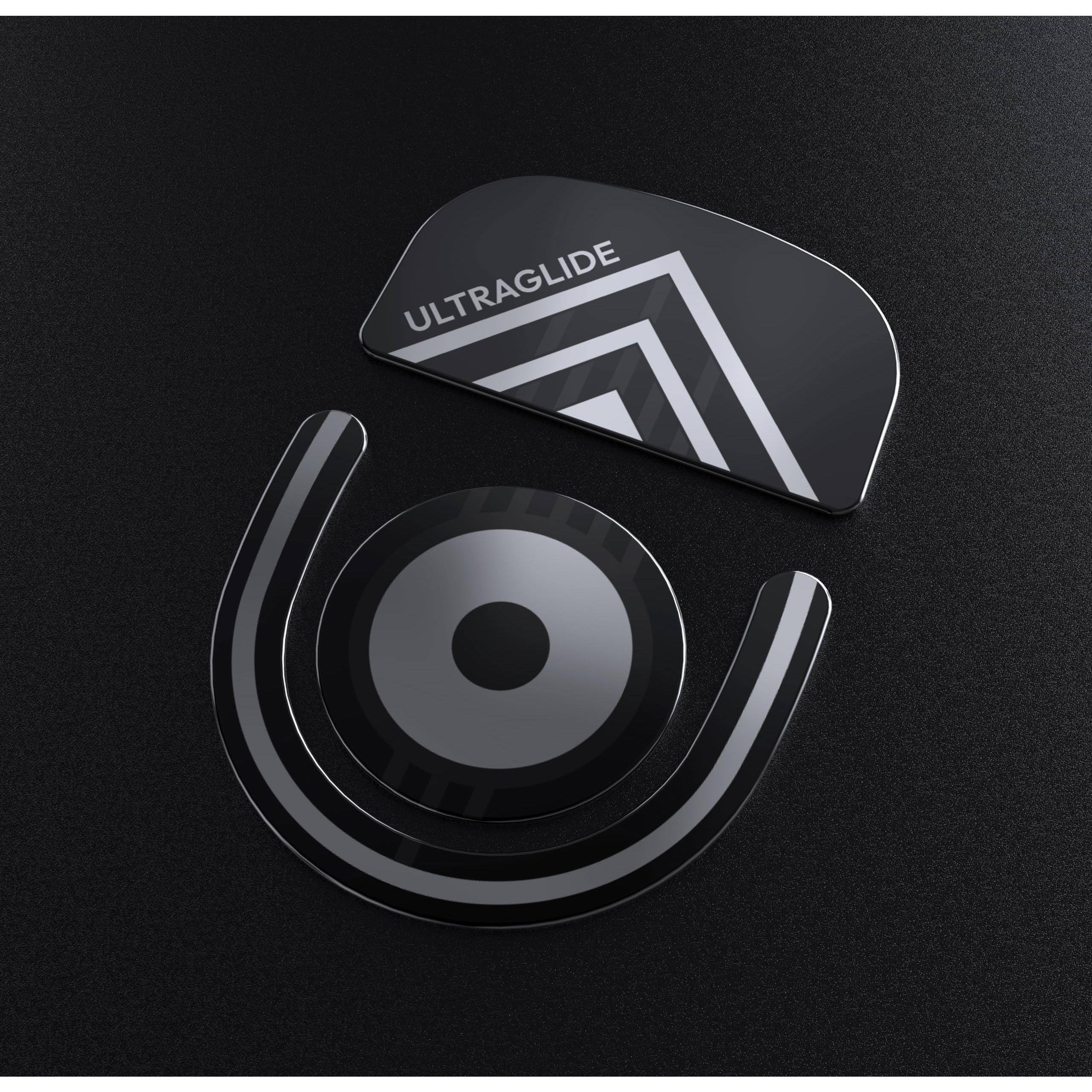 Alt View 2. Cozy Serene - Mouse Black Ultraglide Glass Skates Feet For Pro Superlight Gpx Ultra-smooth And - Red.