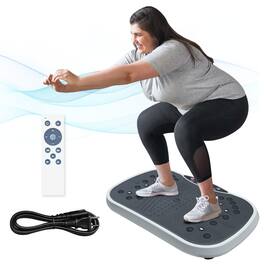 Akoasm - Vibration Plate Exercise Machine Whole Body Workout Vibration Fitness Platform for Home-Grey - Gray
