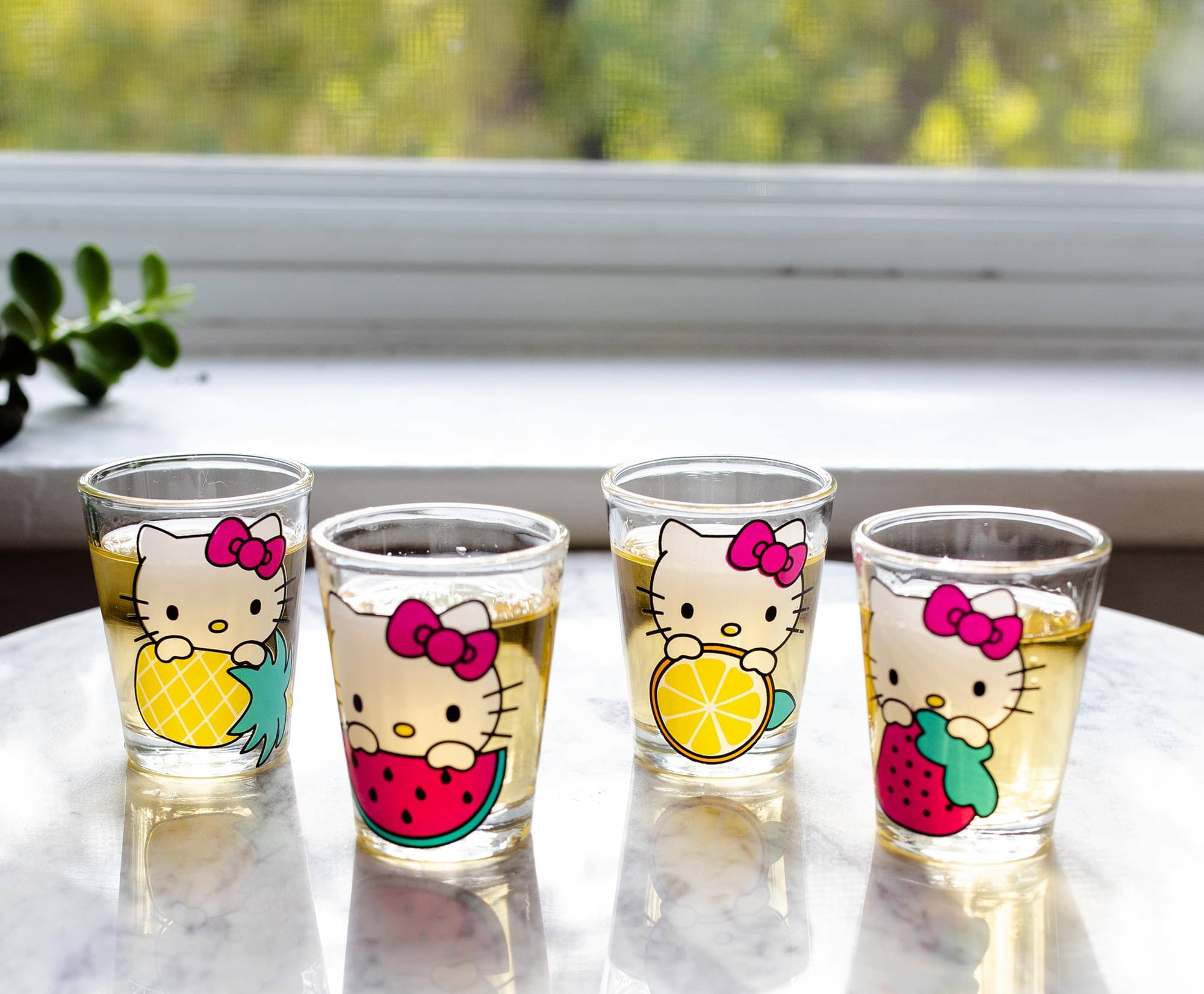 Alt View 4. Silver Buffalo - Hello Kitty 1.5-Ounce Mini Shot Glasses | Set of 4 - Purple.