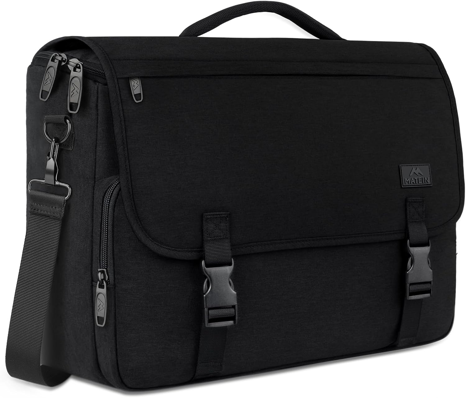 Front. Vulpecula Spade - Briefcases Lightweight  Laptop Bag Water Resistant Crossbody School Satchel Bags Computer Work Office Bag - Black.