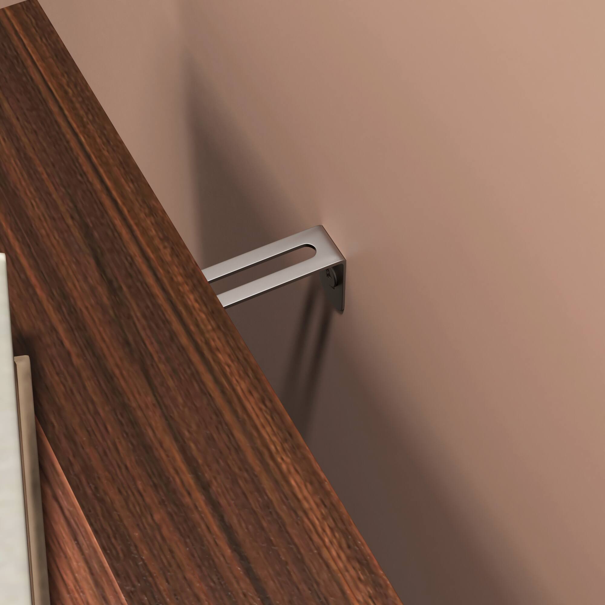 Alt View 4. GOODSILO - 4-Tier Shoe Storage Cabinet with Adjustable Shelves and Spacious Drawer for Entryway and Hallway Organization - Walnut.