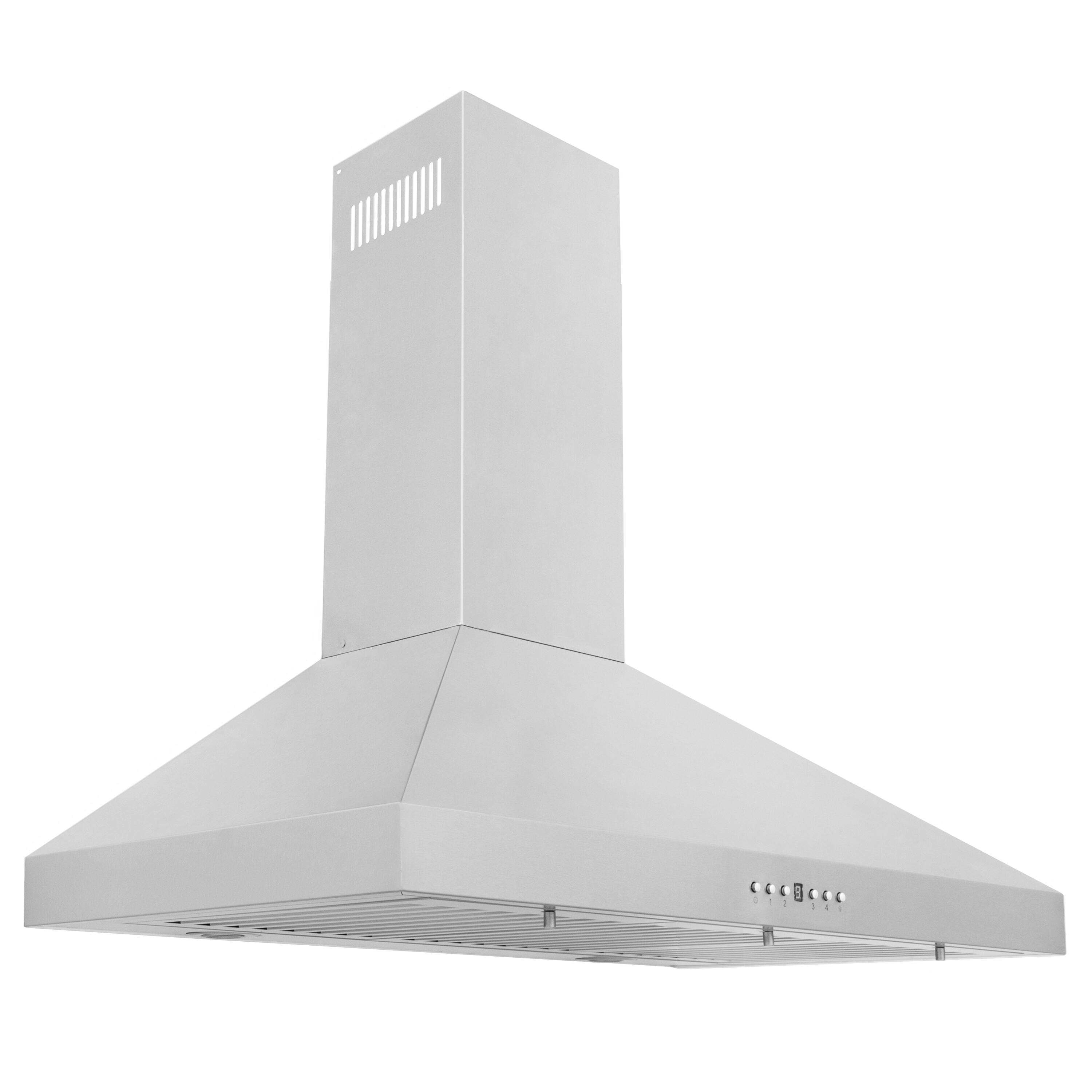 Left. ZLINE - 30" Externally Vented Range Hood - Brushed Stainless Steel.