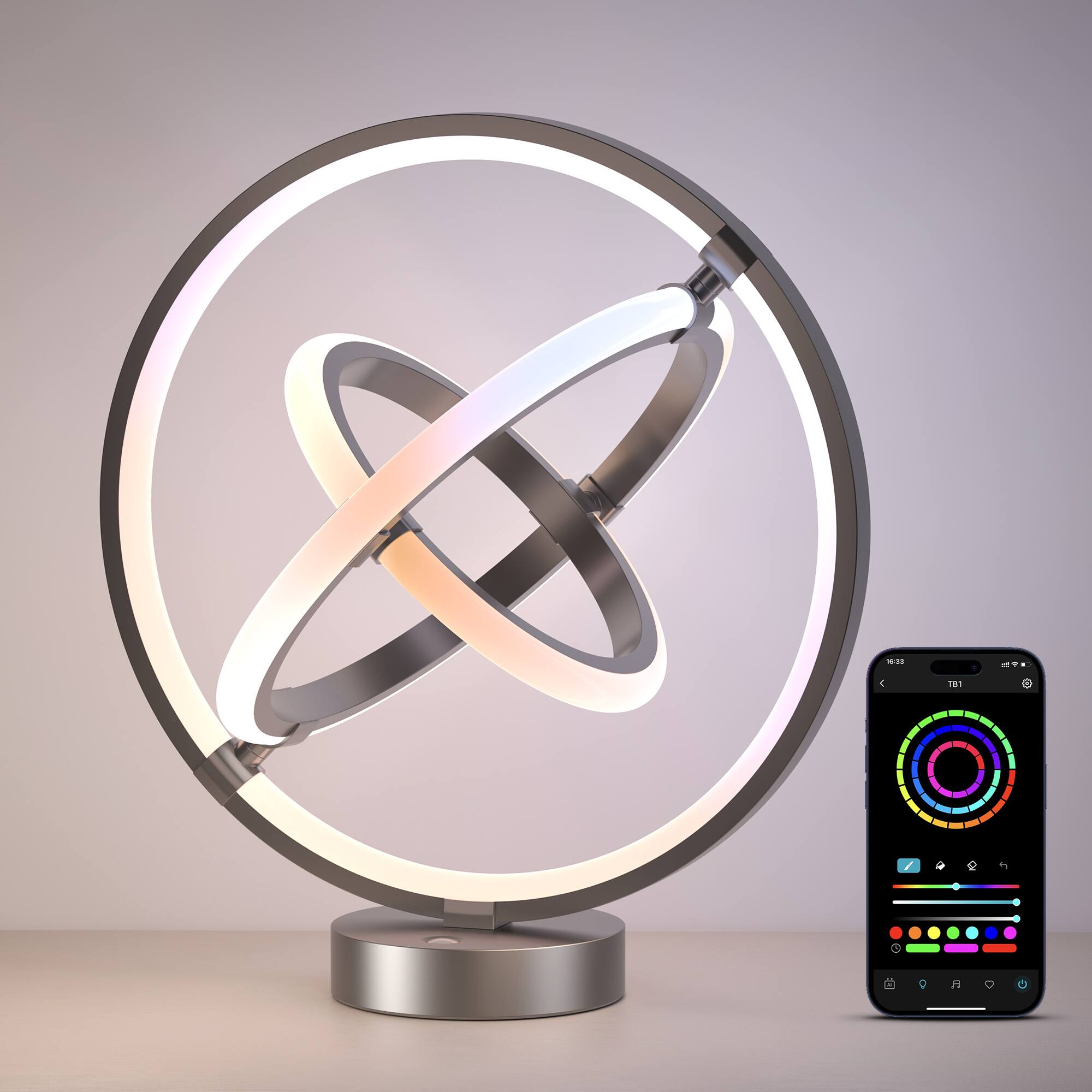 Lepro - TB1 AI Smart LED Desk Lamp, Alexa Google Enabled - RGB+IC