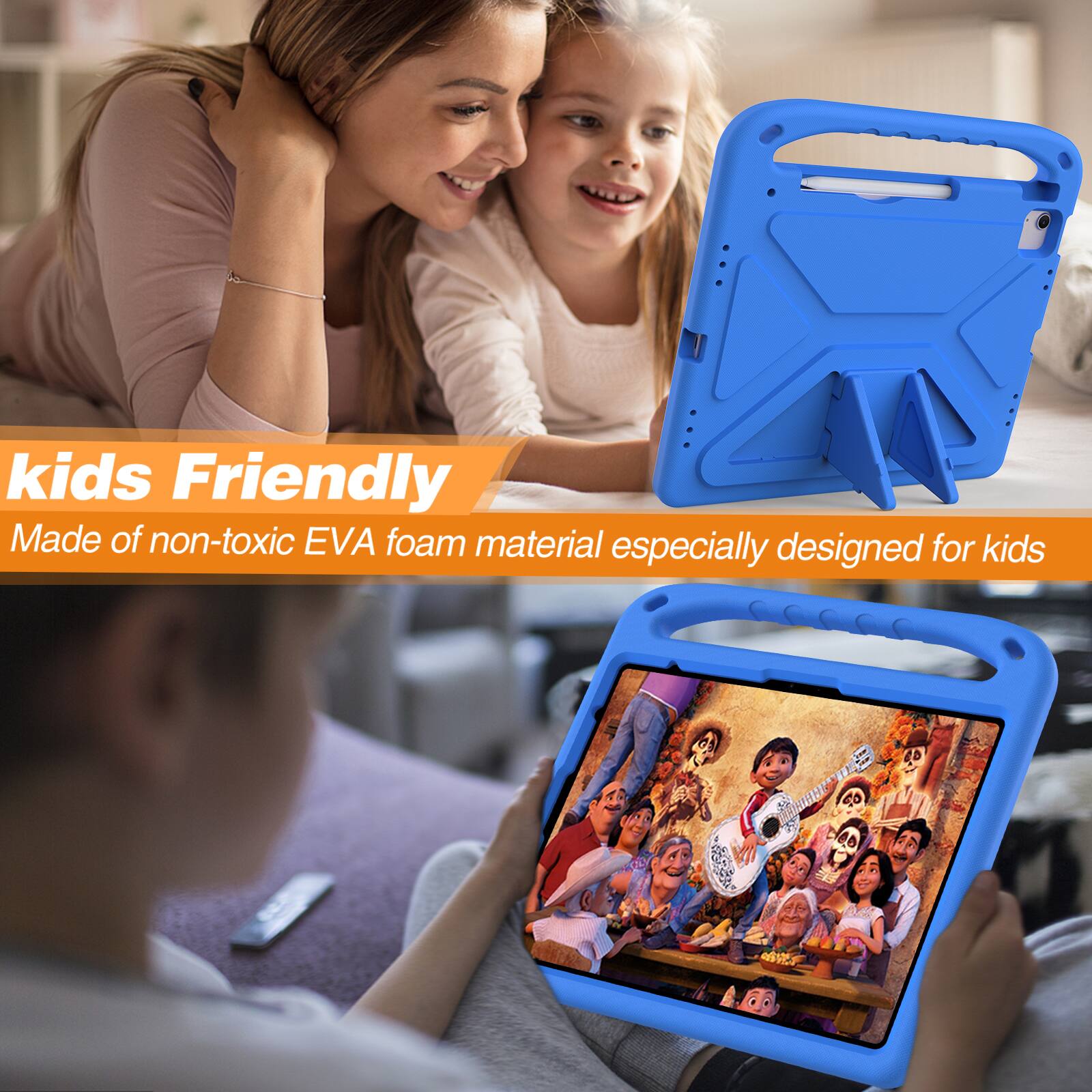 kids Friendly  
Made of non-toxic EVA foam material especially designed for kids