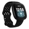 StrapsCo - Endurance Band Silicone Rubber Watch Strap For Fitbit Versa 4 (Short-Medium) - Black