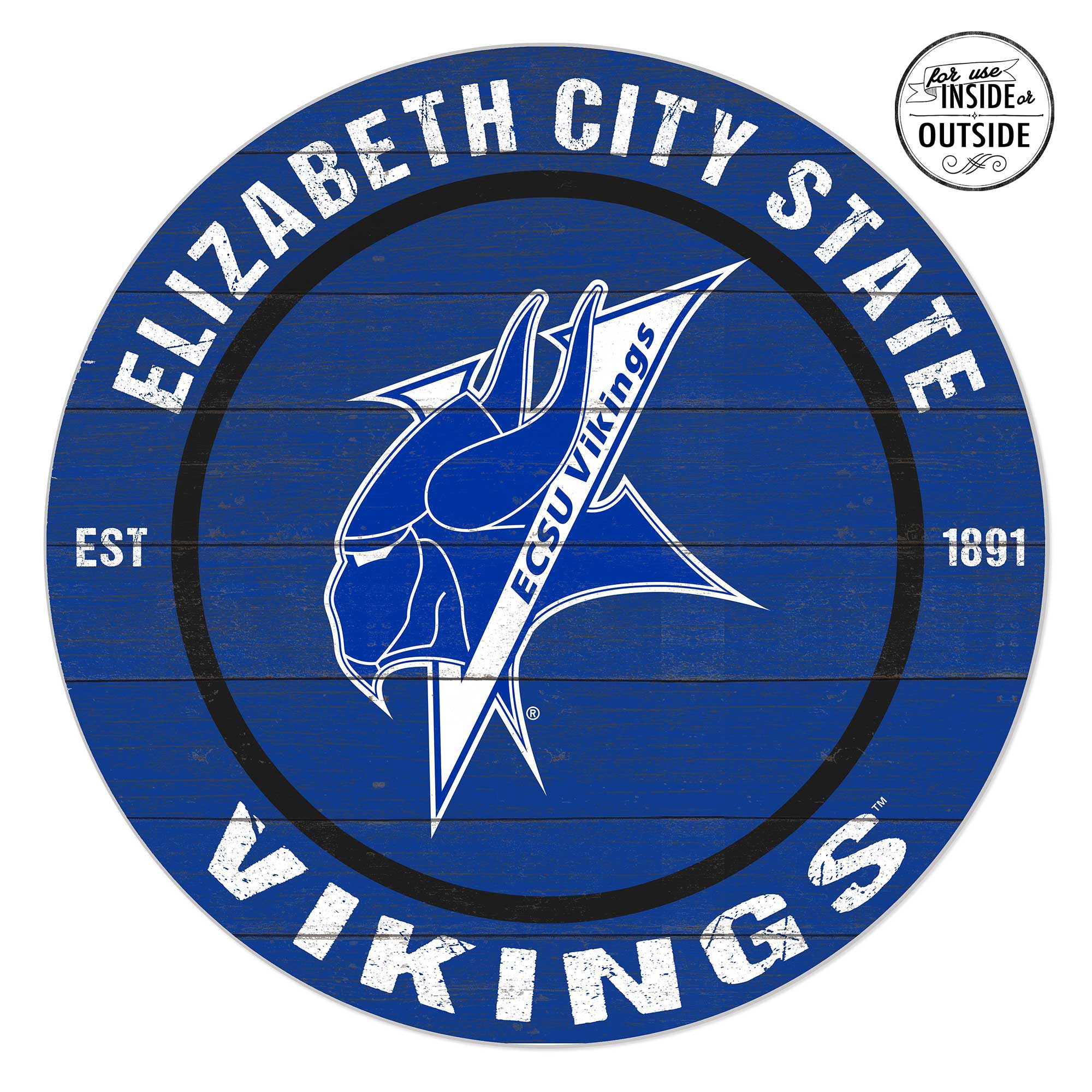 ECSU Vikings 20'' x 20'' Indoor/Outdoor Circle Sign