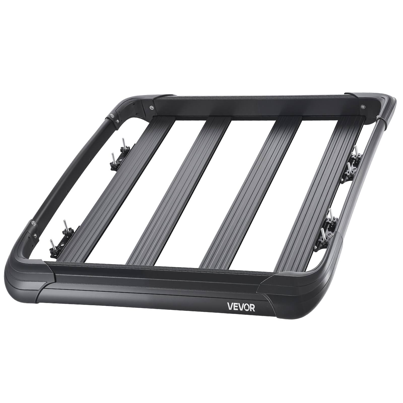 Alt View 5. VEVOR - Roof Rack Cargo Carrier, 48 x 40 x 5.6 in, Universal Rooftop Cargo Basket with 150 lbs Max Load Capacity - Black.