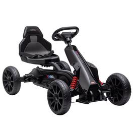 Aosom - Kids Pedal Go Kart W/ Adjustable Seat - Black