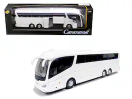 Super Coach Autobus White 1/50 Diecast Model by Cararama