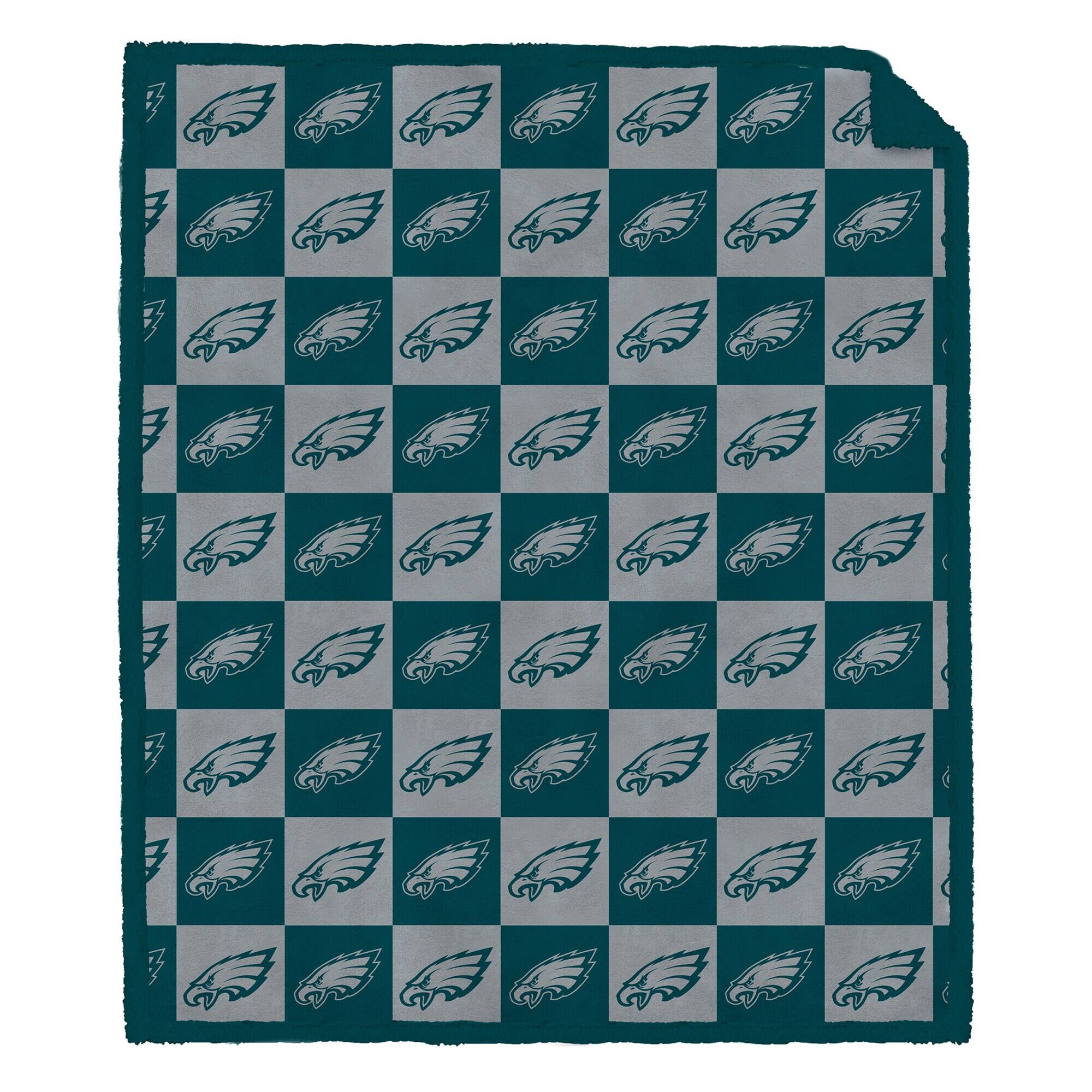 Front. Pegasus - Philadelphia Eagles 60" x 70" Tonal Logo Box Ultra Cozy Sherpa Blanket - Multicolor.