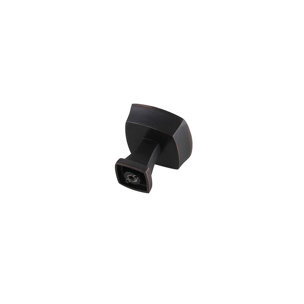 Left. Elegant Decor - Irvin 1.3" Oil-rubbed Bronze Square Knob Multipack (Set of 10) - Oil-Rubbed Bronze.
