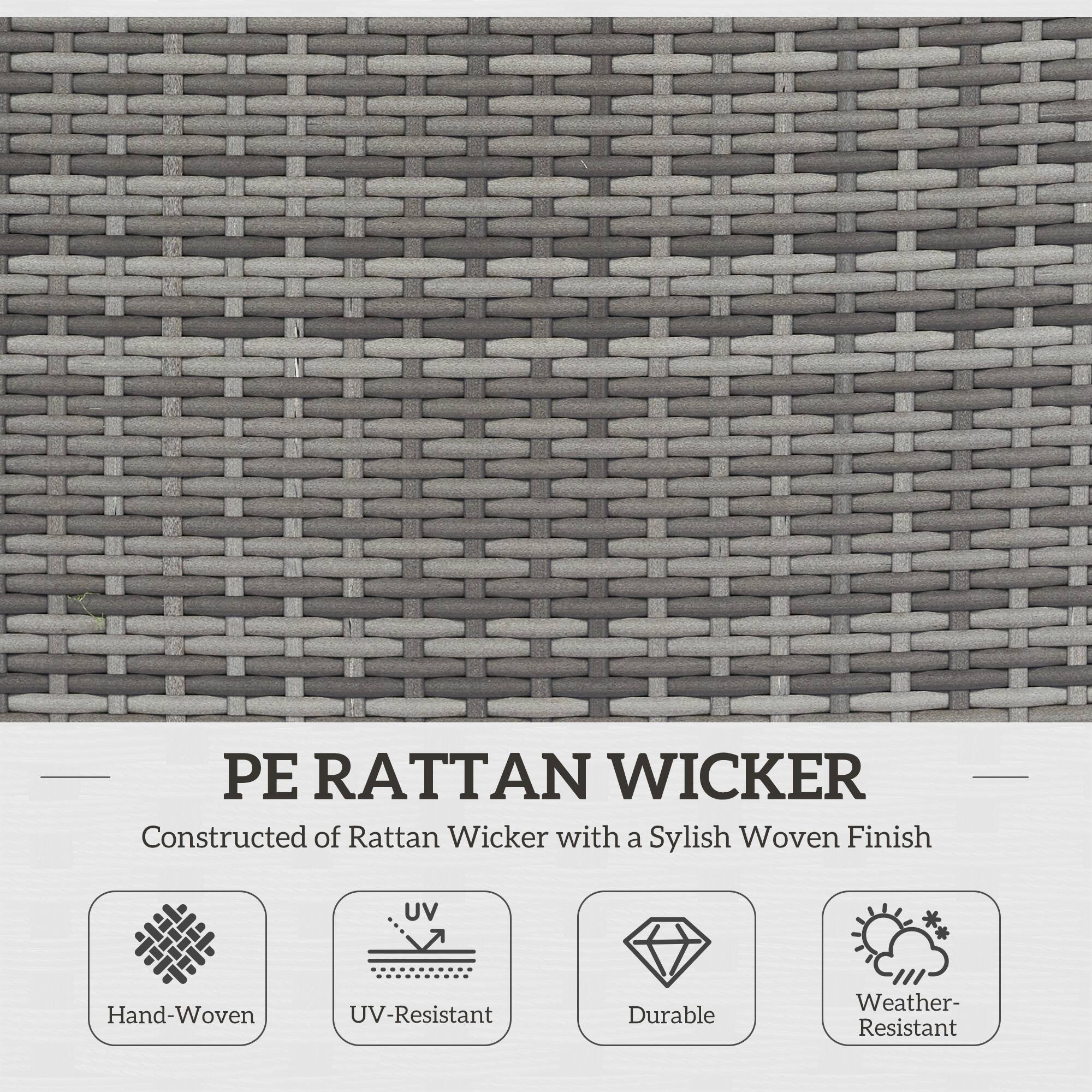 PE RATTAN WICKER  
Constructed of Rattan Wicker with a Stylish Woven Finish  

- Hand-Woven  
- UV-Resistant  
- Durable  
- Weather-Resistant