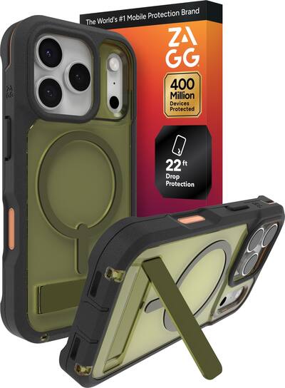 ZAGG Rainier Snap with Kickstand for Apple iPhone 17 Pro Sea Kelp ZAGG Rainier Snap with Kickstand for Apple iPhone 17 Pro Sea Kelp